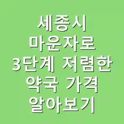 세종시 마운자로 3단계 저렴한 약국 가격 알아보기