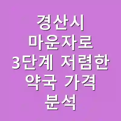 경산시 마운자로 3단계 저렴한 약국 가격 분석