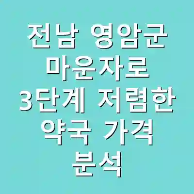 전남 영암군 마운자로 3단계 저렴한 약국 가격 분석
