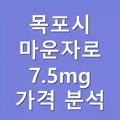 목포시 마운자로 7.5mg 가격 분석